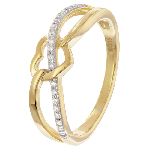 GLIZZ GL8364 Damenring Gold 333/8K Bicolor