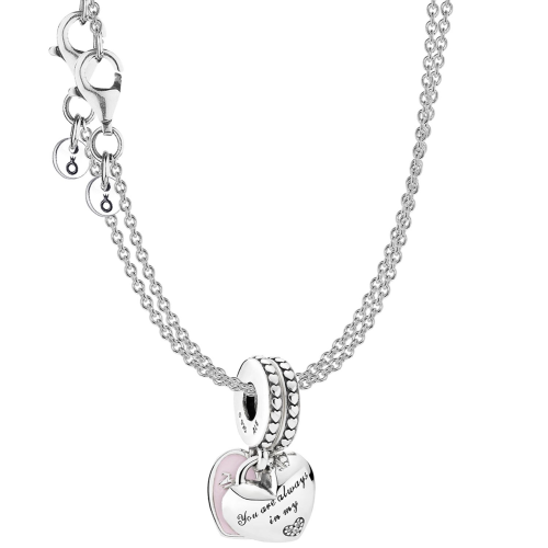 Pandora 28504 Damen-Kette Mutter & Tochter Herz Geschenkset Muttertag