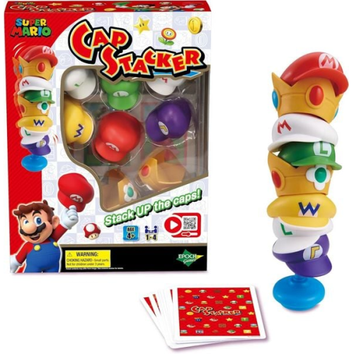 EPOCH Games 7554 - Super Mario Cap Stacker, Stapelspiel