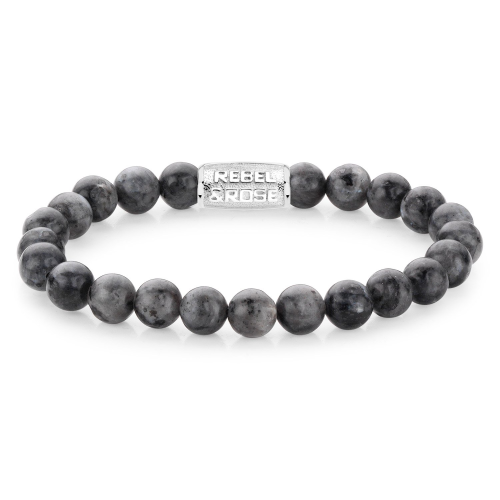 Rebel & Rose RR-80026-S Herren-Armband Grey Seduction 8 mm