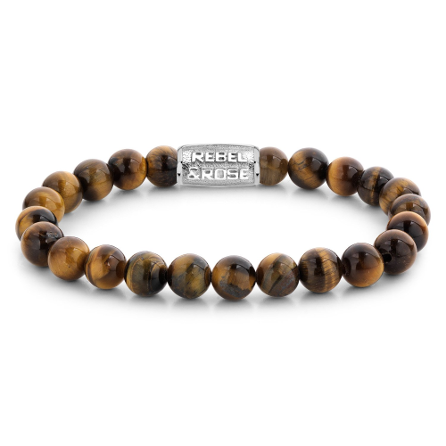 Rebel & Rose RR-80042-S Herren-Armband Stones Tiger Lily 8 mm