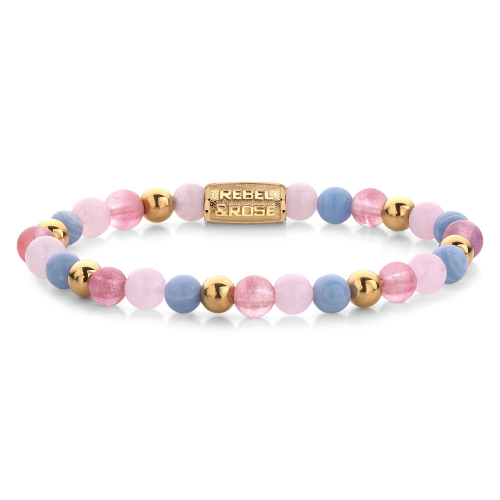 Rebel & Rose RR-60055-G-S Damen-Armband Pink Summer Vibes 6 mm