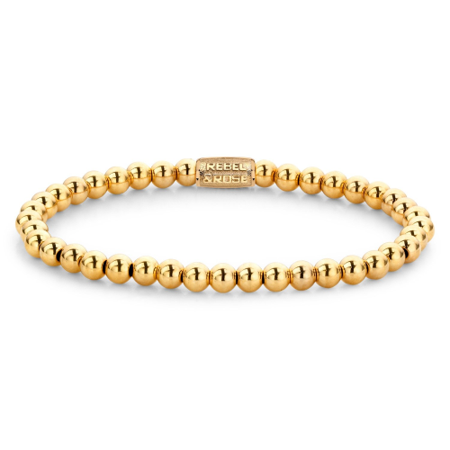 Rebel & Rose RR-40038-G-S Damen-Armband Goldfarben 4 mm