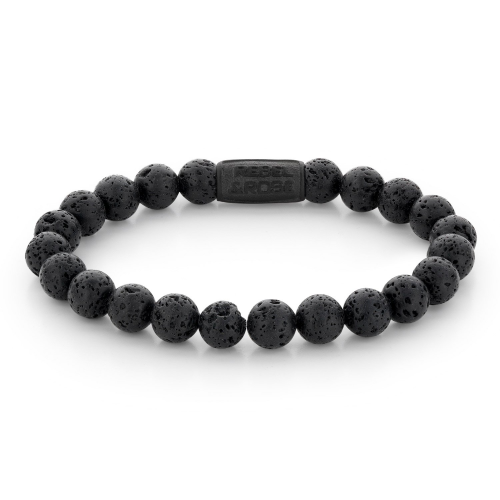 Rebel & Rose RR-80071-B Herren-Armband Black Moon 8 mm
