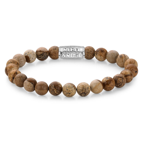 Rebel & Rose RR-80027-S Herren Bead-Armband Woodstock 8 mm