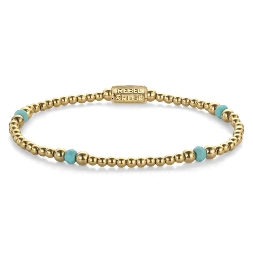 Rebel & Rose RR-40142-G-S Damen-Armband Touch of Turquoise 4 mm