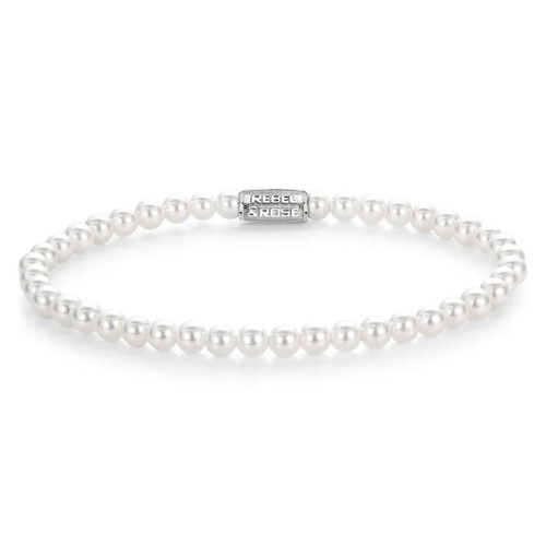 Rebel & Rose RR40150-S-S Damen-Armband Pearl Gem Weiß/Silber 4 mm