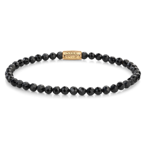 Rebel & Rose RR-40153-G-S Damen-Armband Black Glam Rocks Gold 4 mm