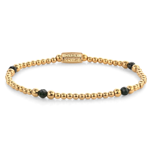 Rebel & Rose RR-40155-G-S Damen-Armband Touch of Green Glam Rocks 4 mm