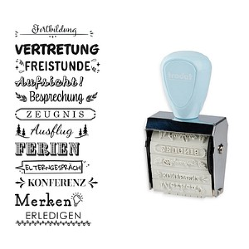 trodat Creative Mini Motivstempel Schulplaner 30 x 5 mm