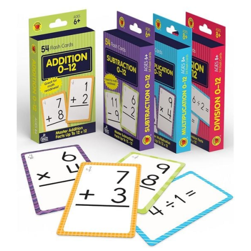 Brighter Child Math Flash Card Set - 4 Sets of Cards