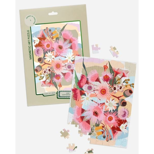 Flowering Gum Magnetic Puzzle - Artist Designed Fridge Puzzle 100 Piece Fridge Puzzle