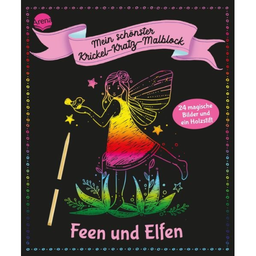 Mein schönster Krickel-Kratz-Malblock - Feen und Elfen