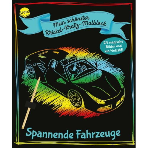 Mein schönster Krickel-Kratz-Malblock - Spannende Fahrzeuge