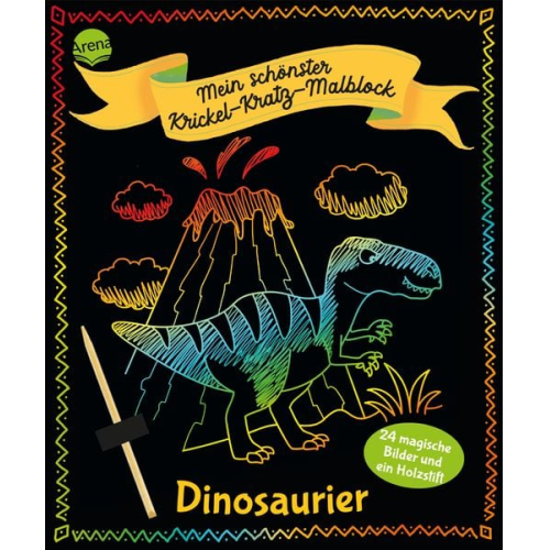 Arena Verlag - Mein schönster Krickel-Kratz-Malblock - Dinosaurier