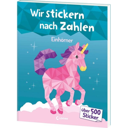 Wir stickern nach Zahlen - Einhörner
