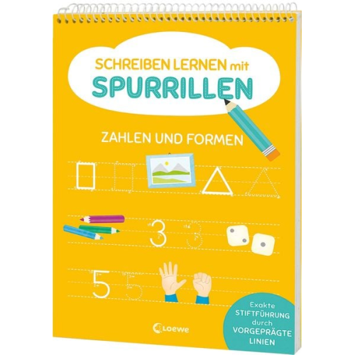 Schreiben lernen mit Spurrillen - Zahlen und Formen
