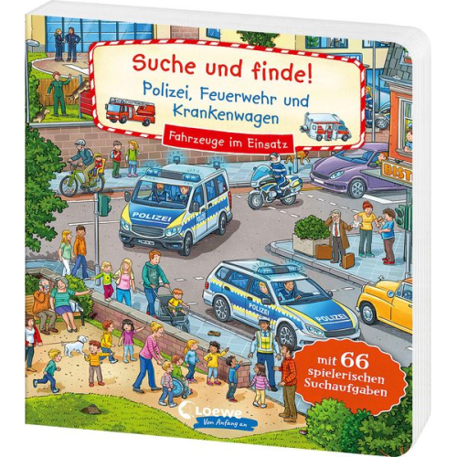Suche und finde! Polizei, Feuerwehr und Krankenwagen