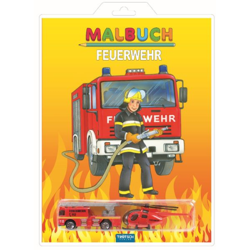 Malbuch Feuerwehr, m. 2 Spielzeugen