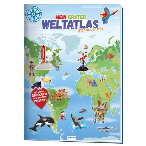 Trötsch Stickerbuch Mein erster Weltatlas