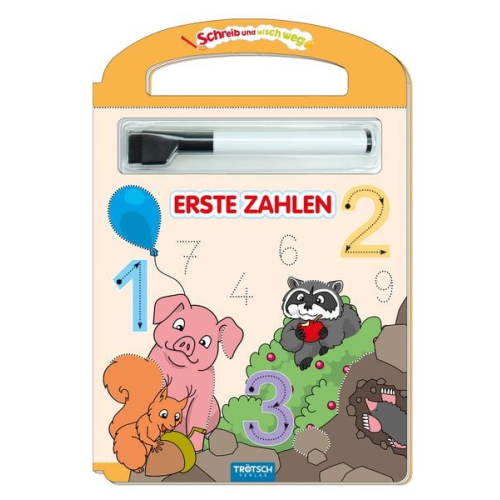 Schreib und wisch weg - Erste Zahlen, m. Stift