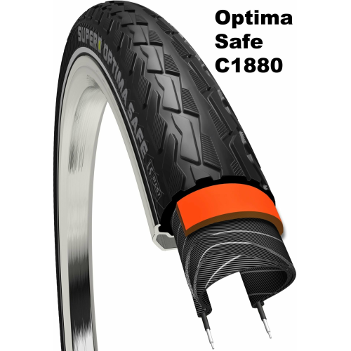 Supero OPTIMA SAFE C1880 28X1.50, 40-622, sw-re schwarz/schwarz