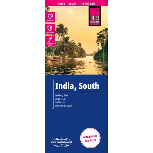 Reise Know-How Landkarte Indien, Süd / India, South (1:1.200.000)