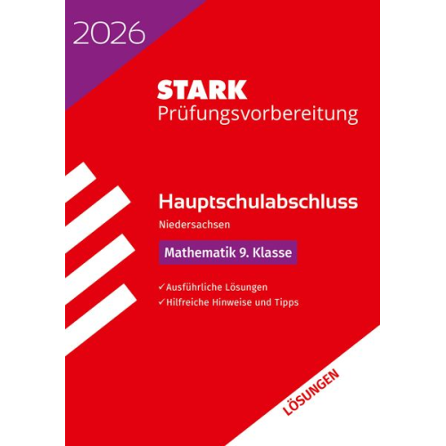 STARK Lösungen zu Mathematik 9. Klasse - Hauptschulabschluss 2026 Niedersachsen - Prüfungsvorbereitung