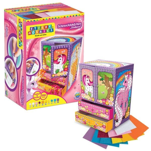 Orb Toys - Sticky Mosaics - Schmuckkästchen Einhorn