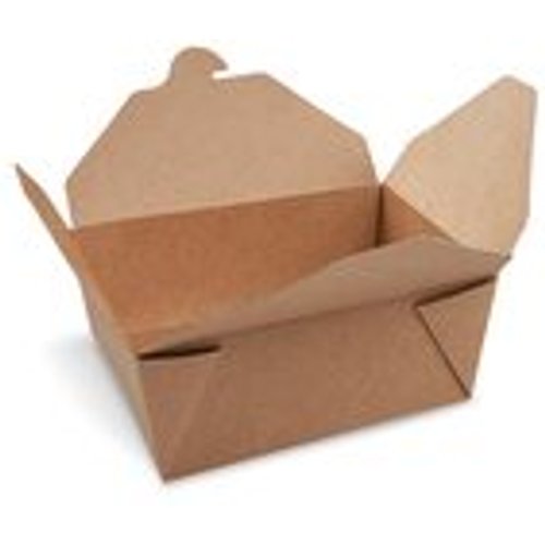 BIONATURE Food Boxen To GO 'M' 1300ml kraft PE 150x120x65mm fettdicht, 50 Stk.