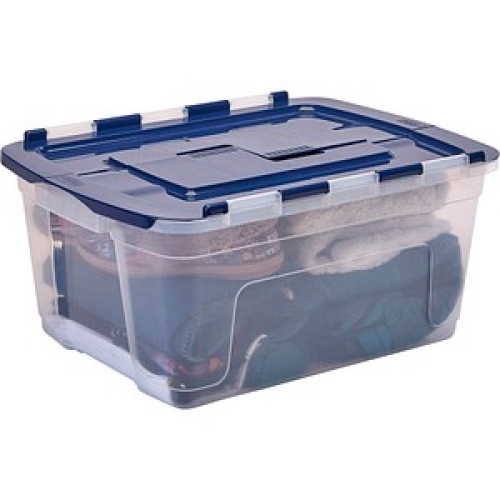 3 Bankers Box Aufbewahrungsboxen 45,0 l transparent, blau 43,0 x 59,0 x 28,0 cm