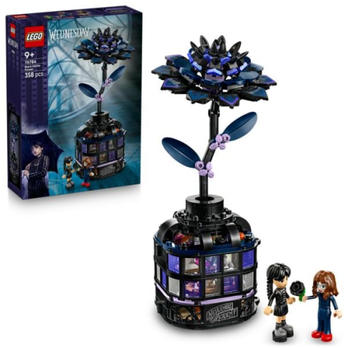 LEGO® Wednesday Schwarze Dahlie (76784); Halloweengeschenk; Zimmerdeko oder Spielzeugpflanze