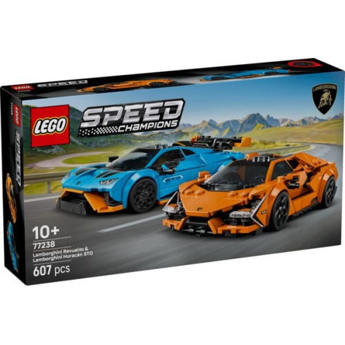 LEGO® Speed Champions Lamborghini Revuelto und Huracán STO (77238); Spielzeugauto; Bauset