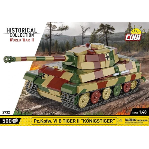 COBI Historial Collection 2732 - Pz.Kpfw. VI B TIGER II Königstiger, WWII, Bausatz 1:48, 500 Klemmbausteine