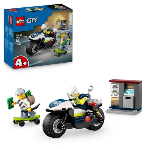 LEGO City Verfolgungsjagd mit dem Polizeimotorrad Spielset 60455