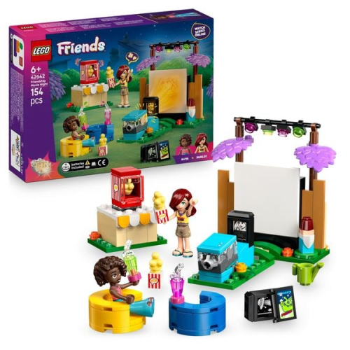 LEGO Friends Filmabend mit Freunden - Spielzeug mit 2 Mini-Puppen 42642