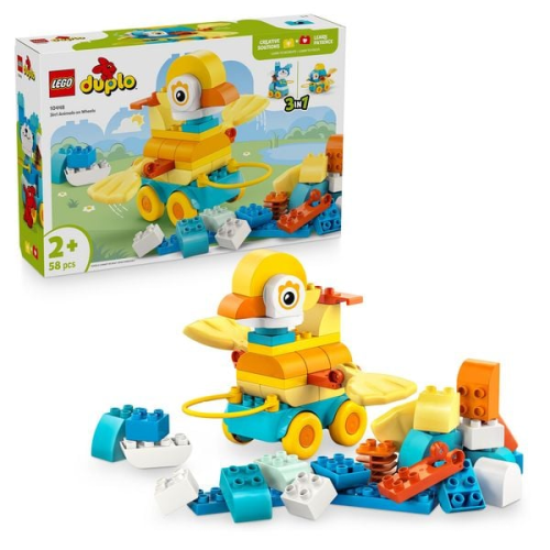 LEGO DUPLO Tiere auf Rädern 3-in-1-Set - Lernspielzeug ab 2 Jahren 10448