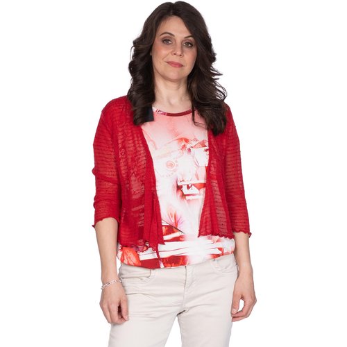 einfach Schön Cardigan 3/4 Cera rot