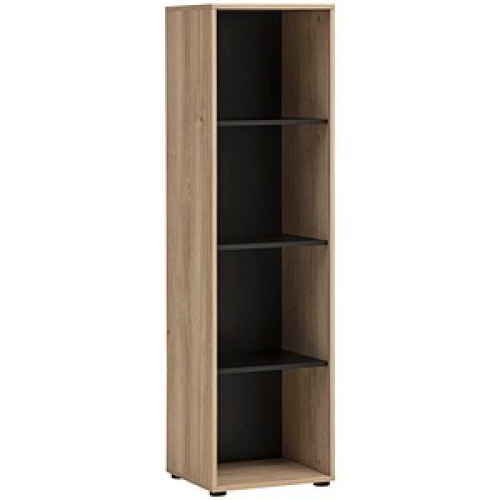 MÖBELPARTNER Aktenregal Emmik weiß-eiche 44,8 x 41,0 x 163,6 cm