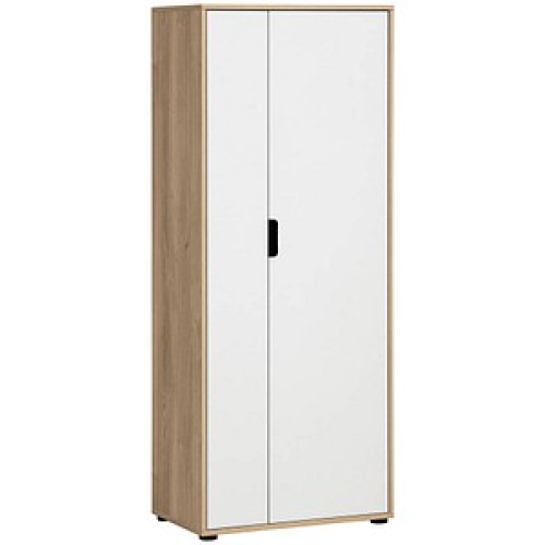 MÖBELPARTNER Aktenschrank Emmik, 702041 weiß-eiche, weiß 3 Fachböden 62,1 x 41,0 x 163,6 cm