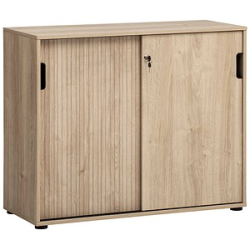 MÖBELPARTNER Schiebetürenschrank Emmik, 702042 weiß-eiche 1 Fachboden 100,1 x 41,0 x 83,6 cm