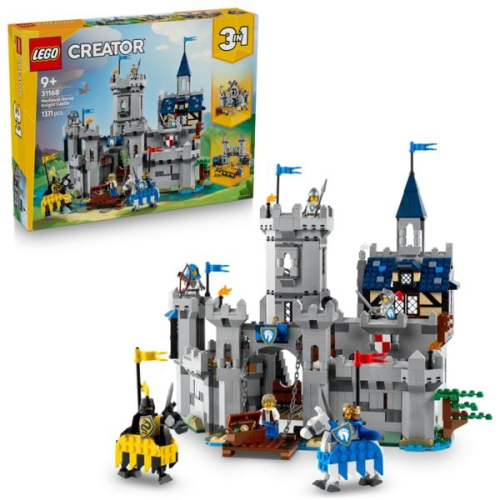 LEGO® Creator Ritterburg im Mittelalter (31168); 3-in-1-Bauset; umbaubar in Turnierplatz oder Stadt