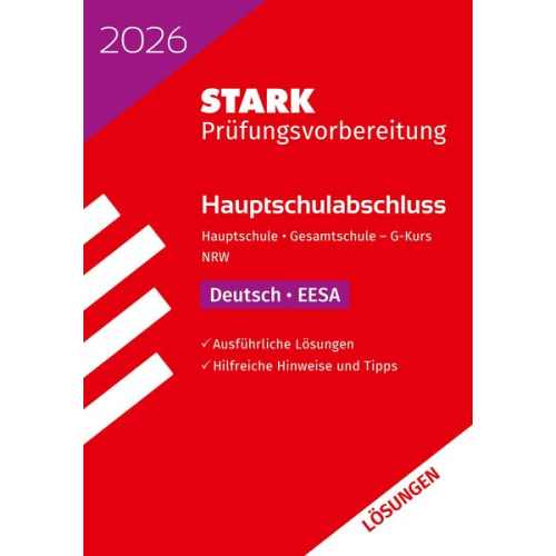 STARK Lösungen zu Deutsch G-Kurs - Hauptschulabschluss (EESA) 2026 NRW - Prüfungsvorbereitung