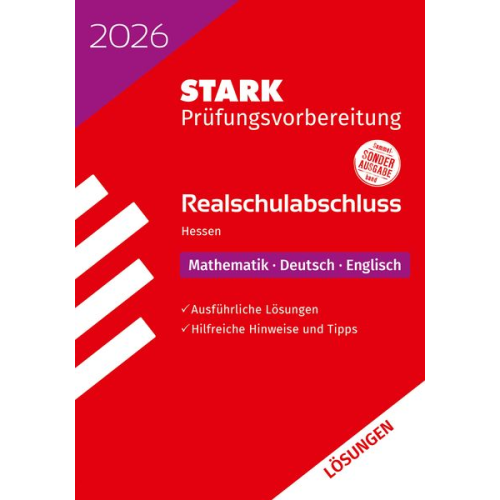 STARK Lösungen zu Mathematik, Deutsch, Englisch - Realschulabschluss 2026 Hessen - Prüfungsvorbereitung