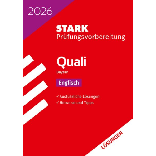STARK Lösungen zu Englisch 9. Klasse - Quali Mittelschule 2026 Bayern - Prüfungsvorbereitung
