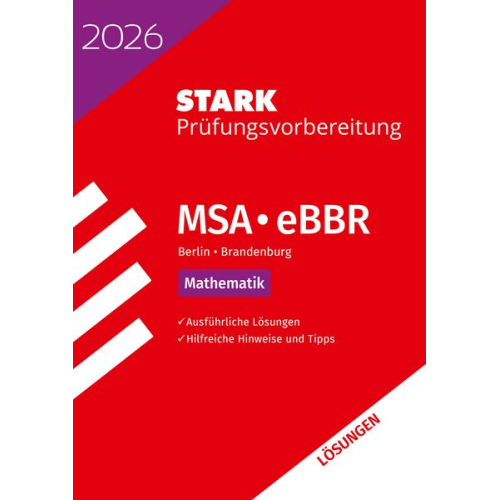 STARK Lösungen zu Mathematik - MSA/eBBR 2026 Berlin/Brandenburg - Prüfungsvorbereitung