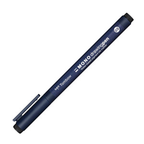 Tombow MONO drawing pen 05 Fineliner schwarz 0,4 mm, 1 St.