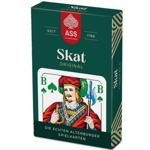 ASS Altenburger 10050468-000 - Skat Original Turnierbild, 4-Farben-Blatt in Faltschachtel, Spielkarten