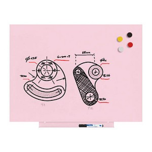rocada Whiteboard Skinwhiteboard 55,0 x 75,0 cm rosa Stahl