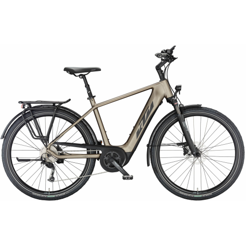 KTM MACINA TOUR P510 (500 Wh), 9 Gang Kettenschaltung, Herrenfahrrad, Diamant, Modell 2024, 28 Zoll 46 cm oak matt (black+orange)